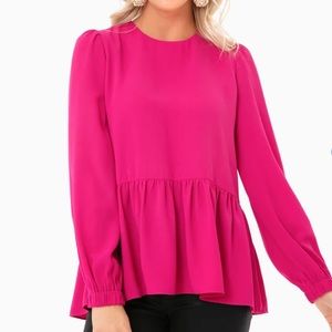 Tuckernuck Pomander Place Carlota Peplum Blouse size M